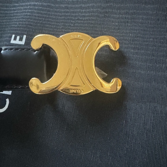 Celine Black Leather Belt - Picture 1 of 4